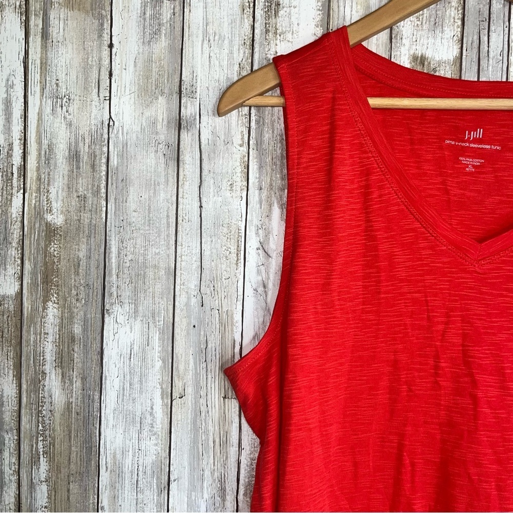 NWT J. Jill Pima V-Neck Sleeveless Tunic - Picture 2 of 4